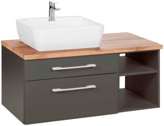 welltime Waschbeckenunterschrank Davos Badmöbel, Waschtisch inkl. Waschbecken, Breite 90 cm