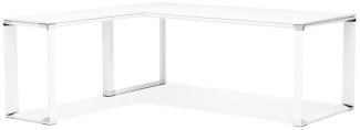 Kadima Design Winkelschreibtisch 200x200cm | L-Form xl-Arbeitsfläche modern minimalistisch | Melaminholz | weißer Computertisch