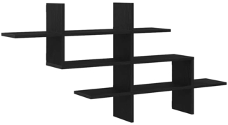 vidaXL Wandregal Schwarz Eichen-Optik 124,5x18x60,5 cm Holzwerkstoff 868069