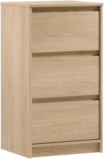 AX LIVING Kommode mit Schubladen „Mormanno K3SW“ – 47cm, Eiche Cremona