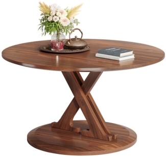 Tribesigns Couchtisch 80 cm Moderner Wohnzimmertisch mit X-förmiger Basis für Wohnzimmer