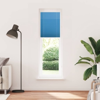 vidaXL Plissee Blau 65x200 cm Stoffbreite 64,4 cm Polyester 4015204