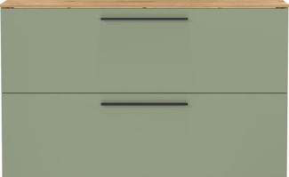 Schuhschrank vito Lassome , Holzwerkstoff , Grün, Holzfarben , 140 x 85 x 19 cm