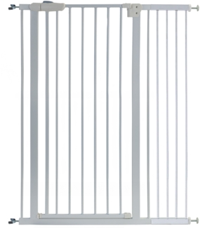 Absperrgitter Treppenschutzgitter Metall weiß + Y Halter 93 -106cm 120cm hoch