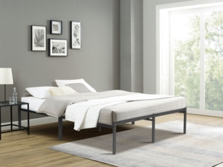 INOSIGN Metallbett LIST Bett Bettgestell Bettrahmen Einzelbett Doppelbett, Bett mit 26 Lattenroste zum Schutz der Matratze