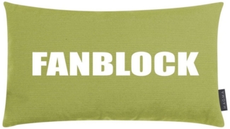 HTI-Living Dekokissen Dekokissen Grün Fanblock, Kuschelkissen Sofakissen