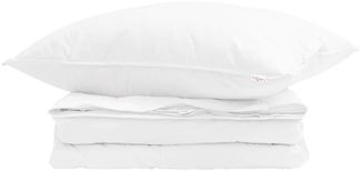 vidaXL 2-in-1 Bettdecke mit Kissen 2 pcs Weiß Daunenfeder 3376353