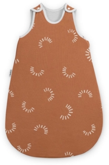 Ehrenkind® Baby Sommerschlafsack Rund | Bio-Baumwolle | Sommer Schlafsack Gr. 62/68 Zimt Gemustert | Schlafsack Baby Schlafsack Kinder