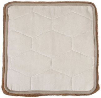 Heitmann Felle Sitzkissen Lammfell Patchwork, Sitzauflage, eckig, 35x35 cm, echtes Lammfell, weich & kuschelig