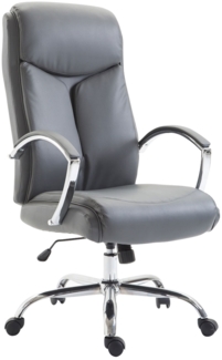 CLP Bürostuhl Vaud Kunstleder höhenverstellbar und drehbar,grau