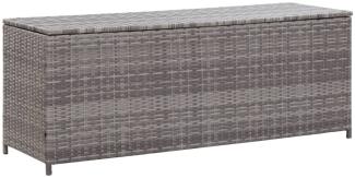 vidaXL Garten-Auflagenbox Grau 150x50x60 cm Poly Rattan 46462