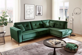 Trends by HG Polsterecke Barcelona L-Form, mit Metallfuss, frei im Raum stellbar