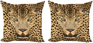 Abakuhaus Kissenbezüge Modern Accent Doppelseitiger Digitaldruck, (2 Stück), Leopard Predator Tier