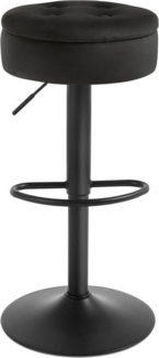 Woltu Barhocker (1 St), Sitzhocker mit Stauraum, höhenverstellbar, 360° drehbar, Samt