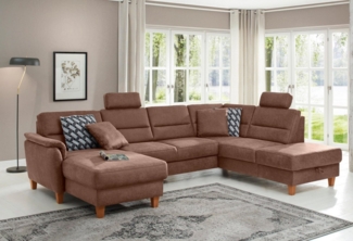 Home affaire Wohnlandschaft Palmera U-Form, Federkern, wahlweise mit Bettfunktion und mit/ohne Stauraum