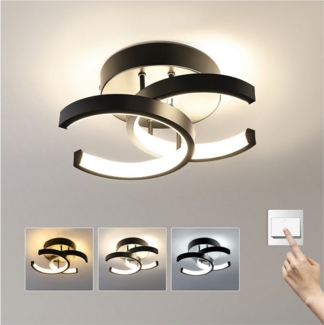 Forrlite Deckenleuchten 3-Farbige Decken-Lampe Dimmbar LED Deckenleuchte, LED fest integriert, Warmweiß Kaltweiß Neutralweiß, Wohnzimmer Flur Küchen Eingang