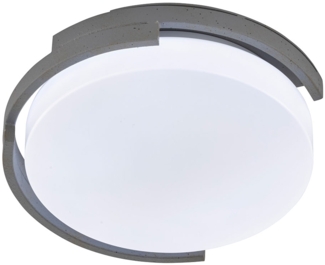 LED Deckenleuchte, grau weiß, Metall, Kunststoff, 30 cm