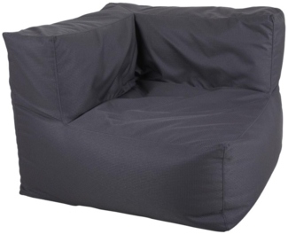 Gartenpouf Galloway Corner, Grau, 90x90x72 cm