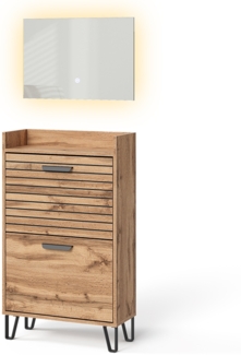 Garderobe Amber Eiche Wotan 59.8 x 100 cm 2 Teile Vicco