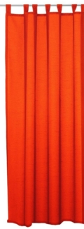 Haus und Deko Gardine Vorhang halbtransparent Seidenglanz Schlaufen Gardine Schlaufenschal, Schlaufen (1 St), halbtransparent, Polyester