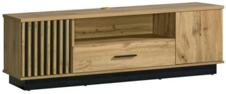 Beautysofa TV-Regal mit Schublade 155cm LAMELO, zweitürig mit Stauraum