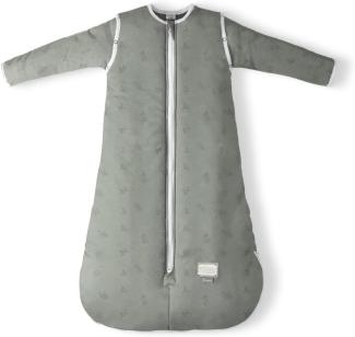 MOOVO by Nuvita 90250 | Schlafsack mit Fuß und faltbaren Socken, Bio-Baumwolle, OEKO TEX zertifiziert, TOG 2.5 | Größe: 3 Jahre | Sage Green Floral