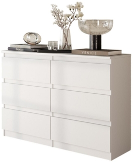 Furnica Kommode 6 Schubladen, Sideboard, Schubladenschrank Breite 100cm Höhe 71cm