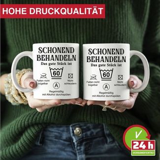 Giftandprint Tasse Runder Geburtstag 30 Geschenk 30er - 90er Geschenkidee Vater Männer, 60-tlg, Inkl. Geschenkbox, beidseitig, 30er Geburtstag, 50er Geburtstag