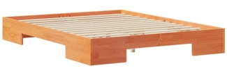 vidaXL Bodenbettgestell Braun 150 x 200 cm Massivholz Kiefer 873027
