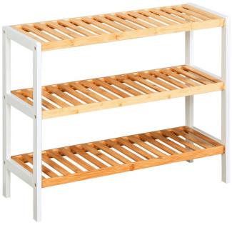 Kubus Schuhschrank Bambus-Schuhregal Timber, Drei Etagen