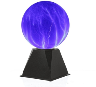 SATISFIRE LED Dekolicht Plasmakugel Plasmaball Retro Lichteffekt mit Blitzshow Automatik blau, blau
