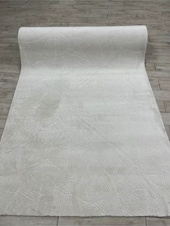 Rutschfester Creme Läufer Teppich 150 x 150 cm Polyester Beige 88779771 [en. casa]