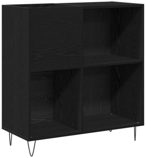 vidaXL Schallplattenschrank Schwarz Eichen-Optik 85 x 38 x 89 cm 862913