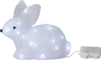 Outdoor Weihnachtsleuchte Schneehase 30 LEDs mit Timer, B 27cm