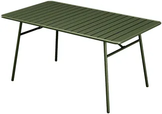 Vente-unique - MIRMANDE Gartenessgruppe Metall Grün - B 100 cm x H 75 cm x L 200 cm