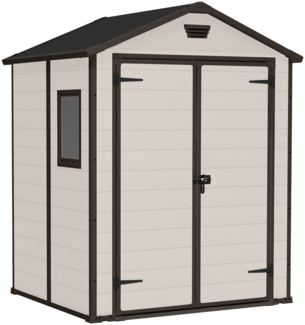 Dmora Gartenhaus Cranbrook, Gartenhütte, Gartenhaus, Werkzeugschuppen, 185x152 h226 cm, Beige