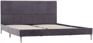vidaXL Bettgestell ohne Matratze Grau Stoff 135x190 cm 281128