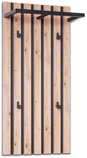 Wandgarderobe >Wandgarderobe Tip 3< in braun/schwarz - 45x90x23 (BxHxT)