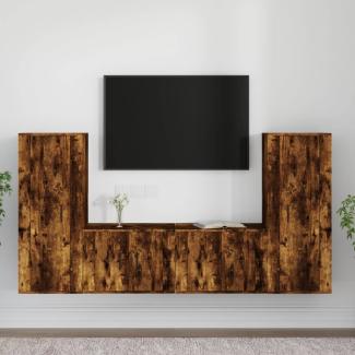 vidaXL 4-tlg. TV-Schrank-Set Räuchereiche Holzwerkstoff 3188771