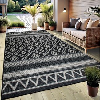 OTTO home Teppich Toronto auch als Läufer erhältlich, rechteckig, Höhe: 3 mm, In- und Outdoor geeignet, Sisal-Optik, Wetterfest & UV-beständig, Boho