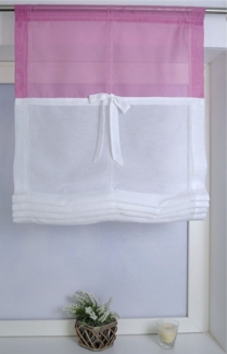 Kutti Raffrollo Roma, mit Stangendurchzug, »Rainbow« weiß-fuchsia + Zubehör
