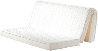 DREAMEA 'FERIA' Klappmatratze für Schlafsofa, Härtegrad 2, Polyester Weiß, 140 x 190 cm