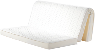 DREAMEA 'FERIA' Klappmatratze für Schlafsofa, Härtegrad 2, Polyester Weiß, 140 x 190 cm