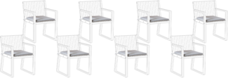 Gartenstuhlkissen 8er Set SASSARI PREMIUM 46 x 46 cm Grau
