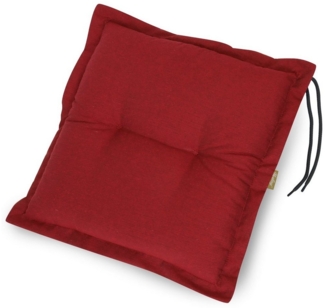 Herlag Hockerauflage Ava, 50 x 50 x 9 cm, extra dicke Stuhlauflage Rot
