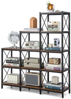 COSTWAY Bücherregal, mit 5 Ebenen, bis 20kg pro Regal, 115 x 30 x 130 cm