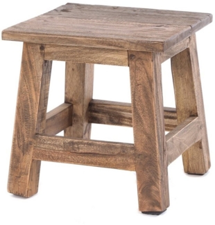DESIGN DELIGHTS Hocker Fusshocker PALO, 27x26cm (HxB), rustikaler Holzhocker Massivhocker