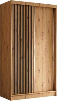 AX LIVING Cabinio Kleiderschrank 120cm Breit Artisan mit Lamellen