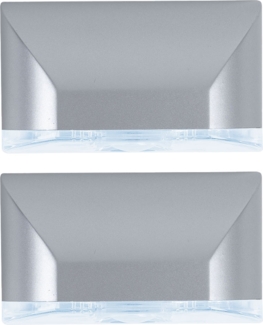 2er LED Wandleuchte silber, Bewegungsmelder, Dämmerungssensor