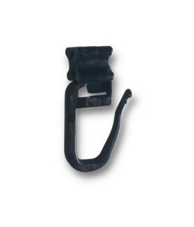 nodeko Gardinenhaken Faltenhaken, Gleiter für Vorhangschienen, für Aluschienen und Objektschienen mit Laufbreite 6 mm, (Packung á 100 Stück), Faltenhaken mit X-Gleiter